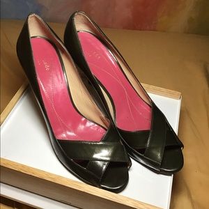Kate spade black/green-ish heels 8.5 good shape